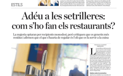 Etiquetes en bobina per a envasos d’oli de restaurants